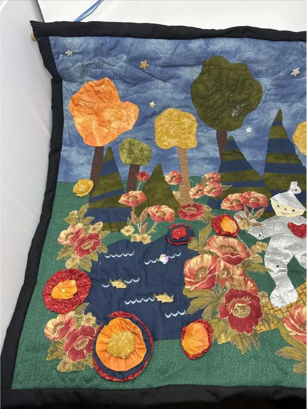 Hand Quilted Vintage Wizard Of Oz Hanging Piece 29”